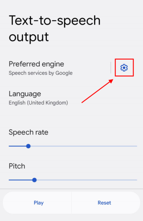 Tap the Settings icon next to Preferred engine